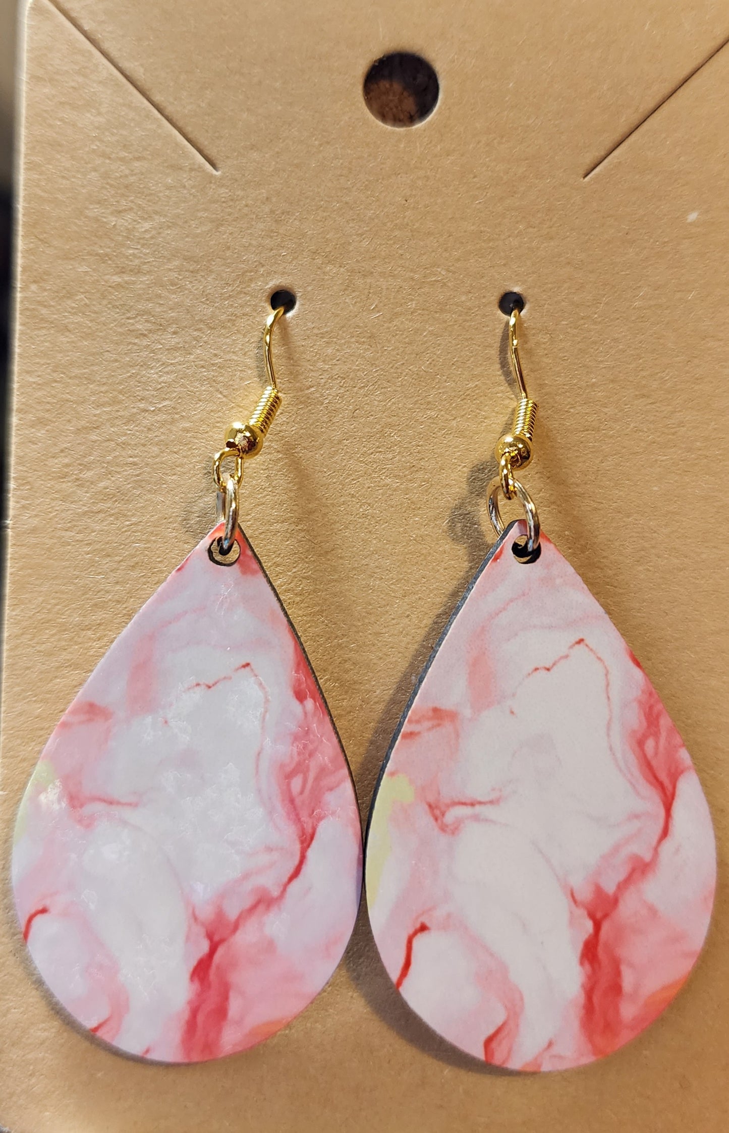 Tear Drop Earrings (Marble)