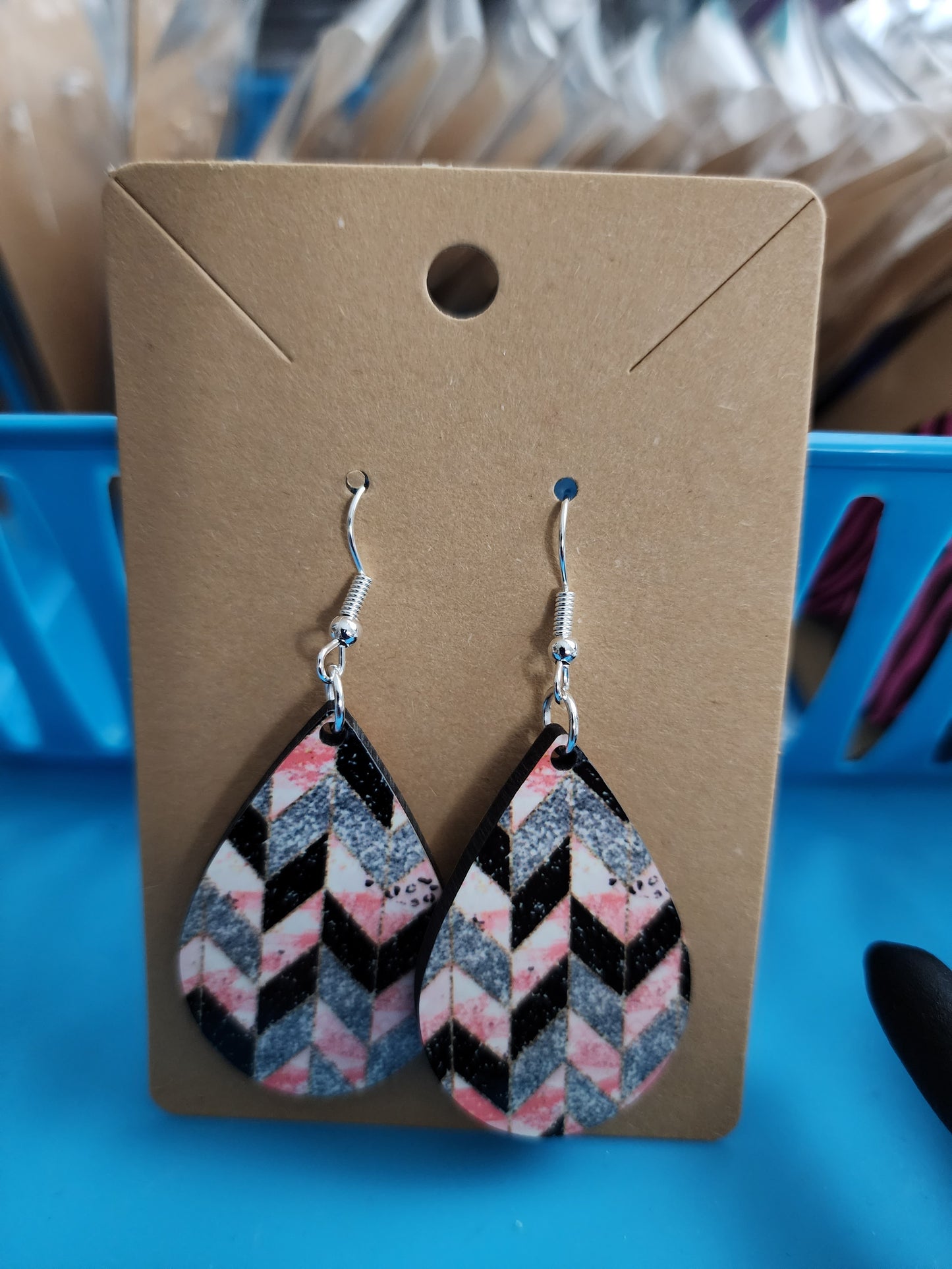 Tear Drop Earrings (Geo-printed)
