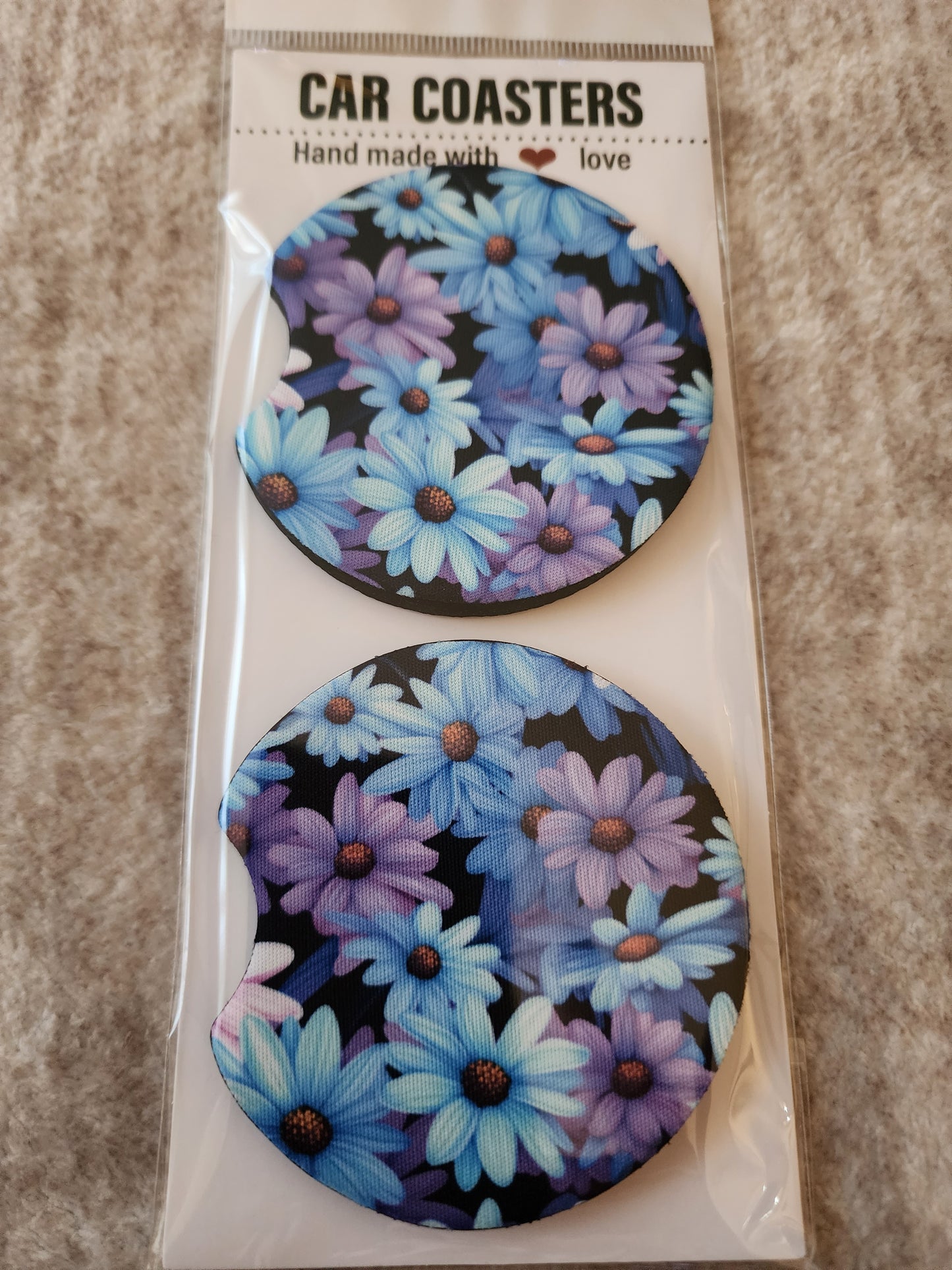 Car Coasters (Floral Design)