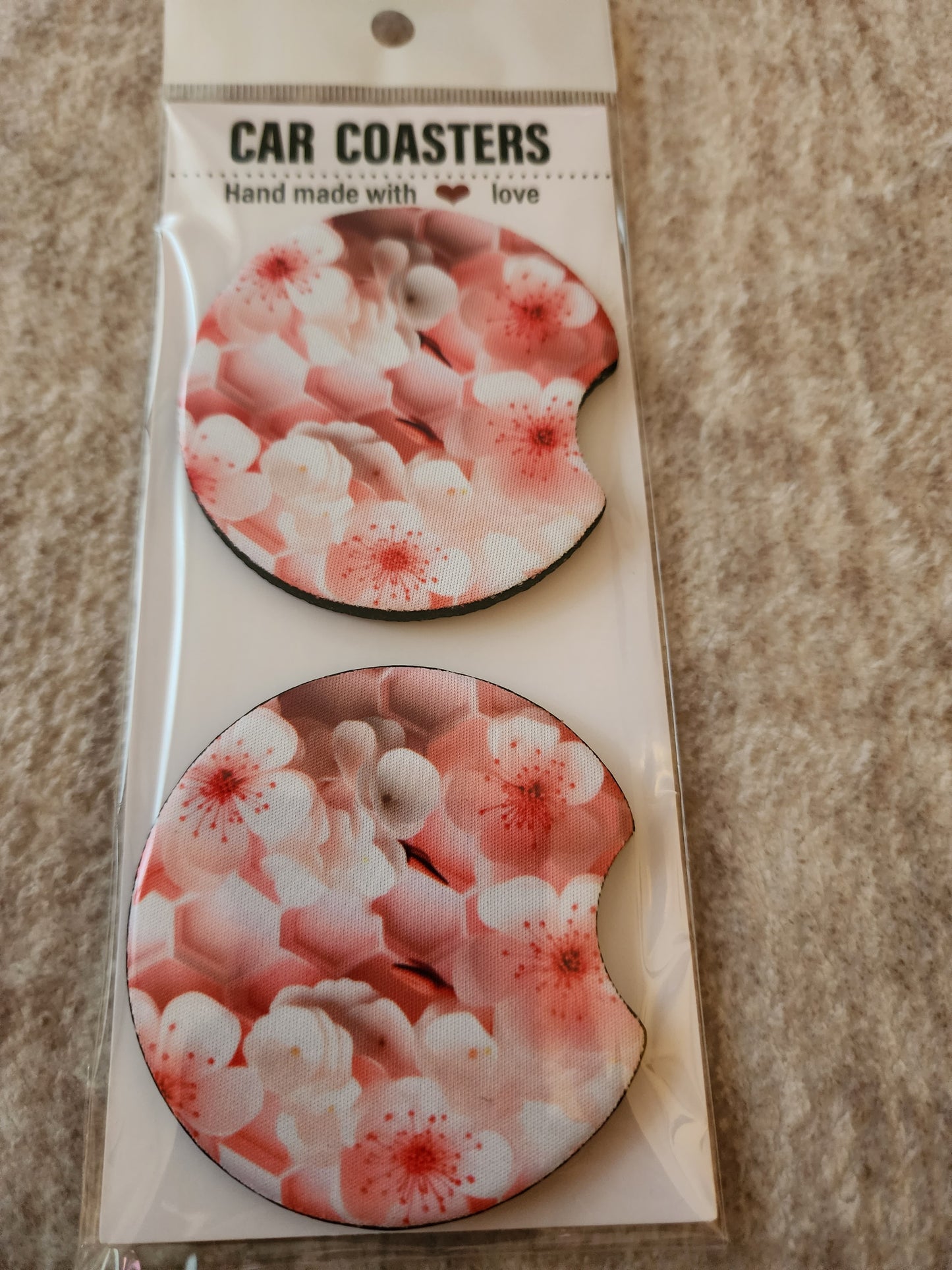 Car Coasters (Floral Design)