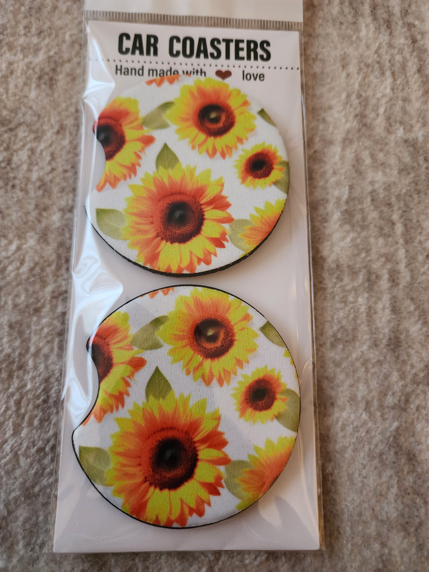 Car Coasters (Floral Design)