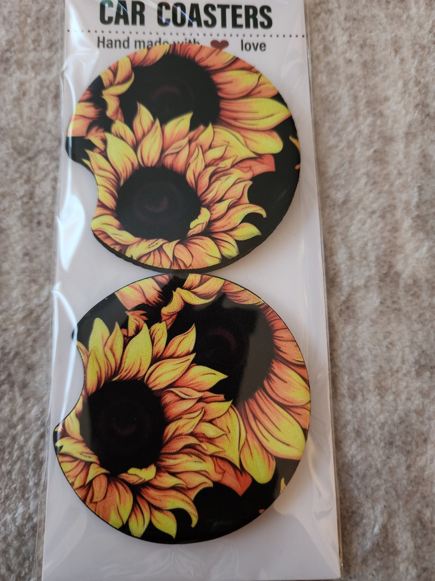 Car Coasters (Floral Design)