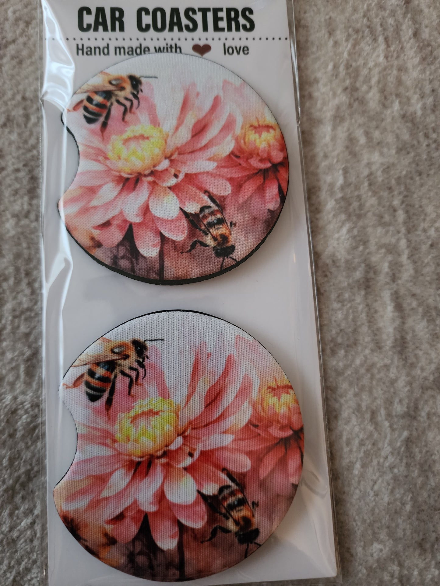 Car Coasters (Floral Design)