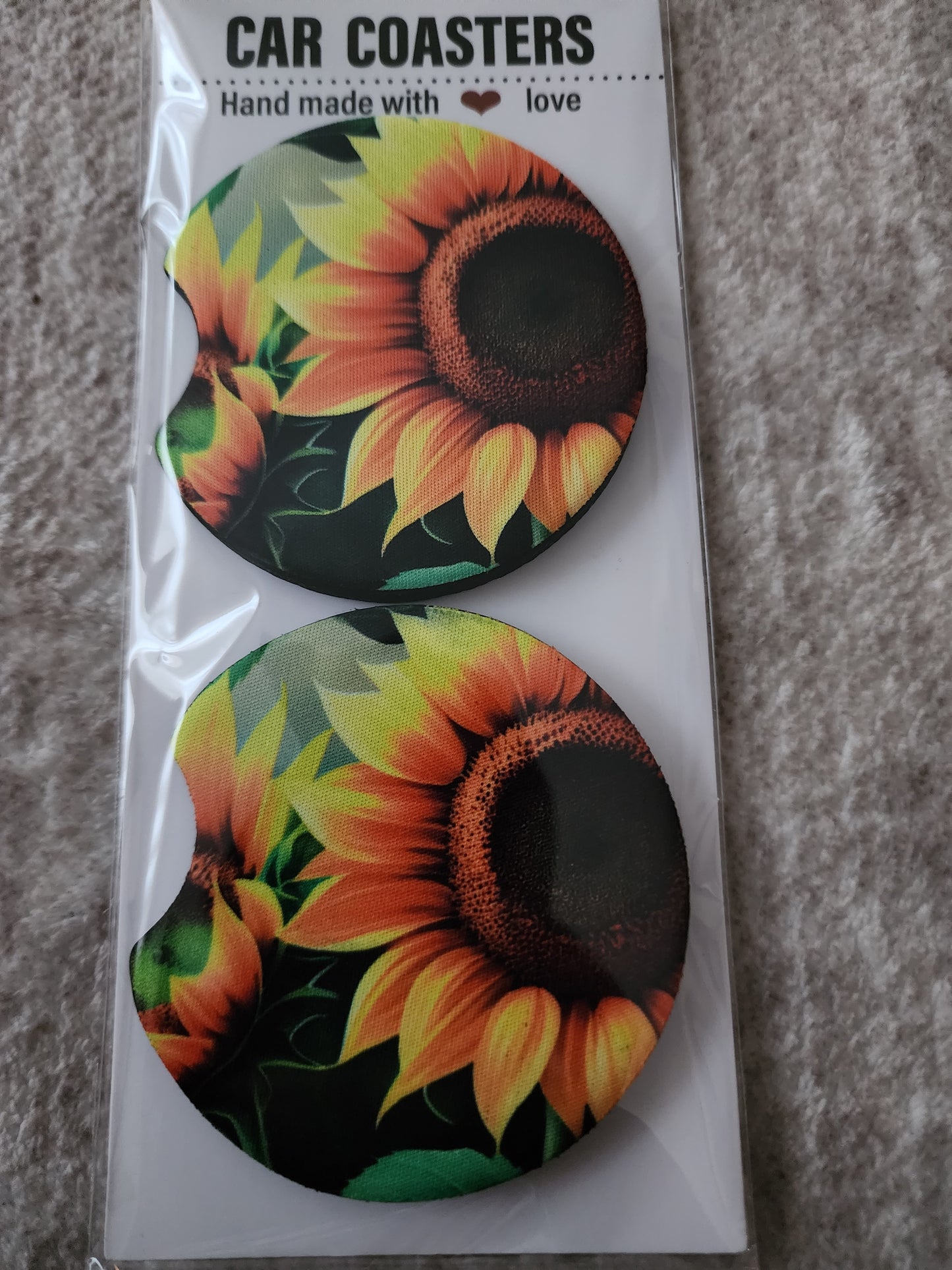 Car Coasters (Floral Design)